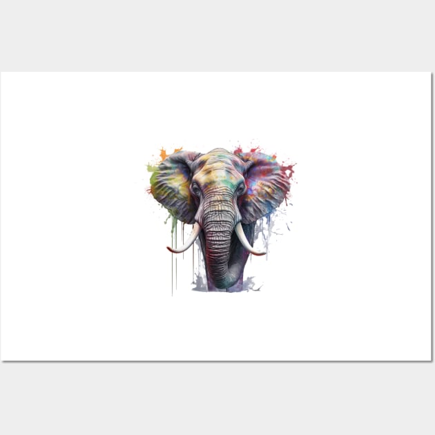 Elephant Splash Art: Majestic Fantasy Visualization #4 Wall Art by AntielARt